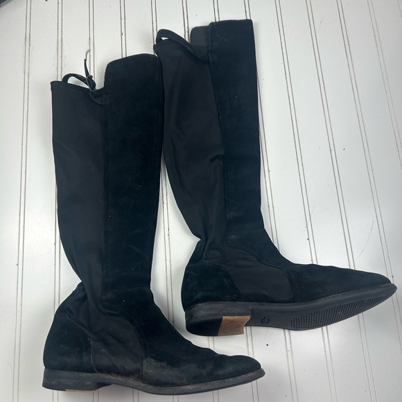 UGG Danae Suede Black Knee-High Tall Riding Women's Boots Size 8 - Picture 2 of 12